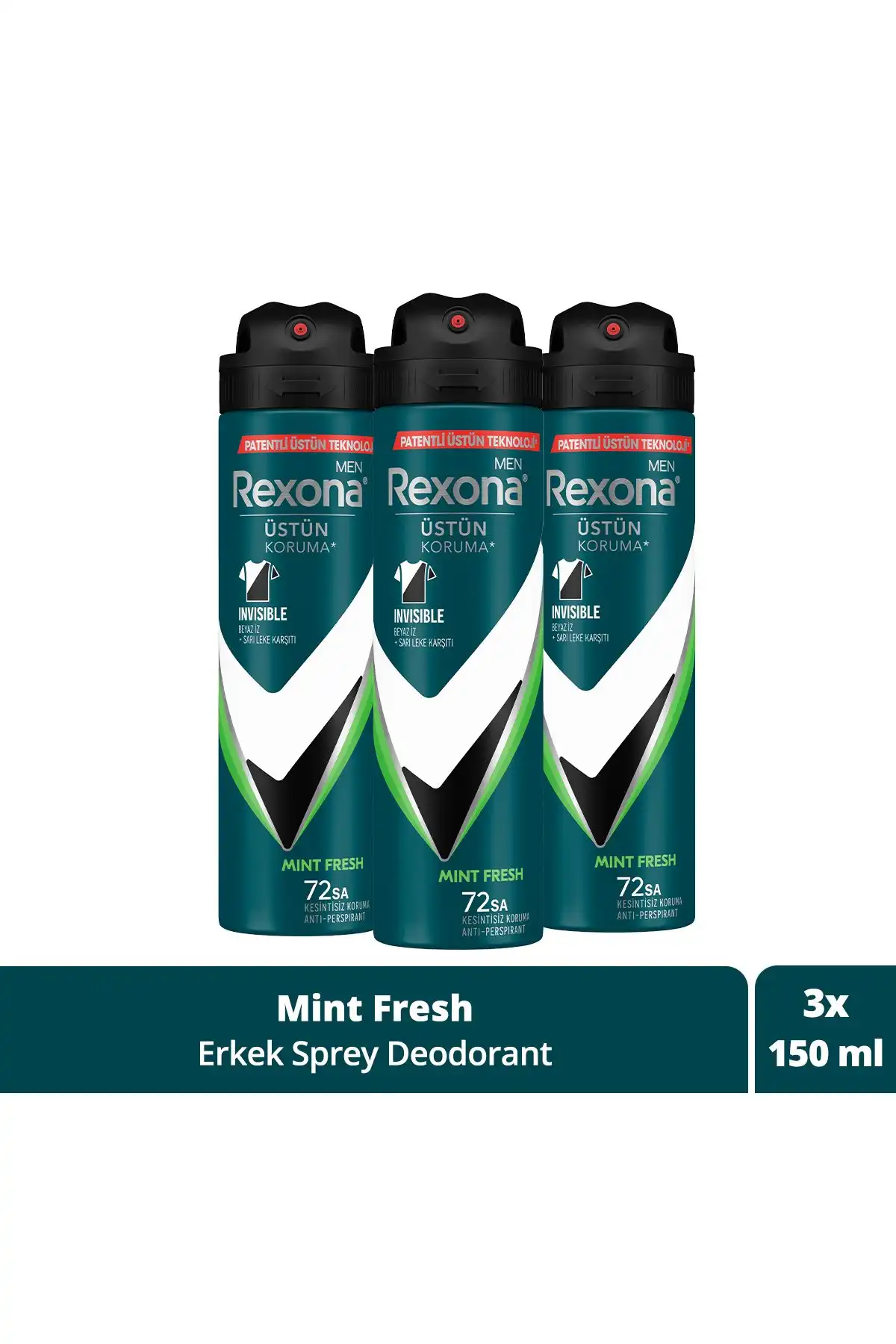 Rexona Men Erkek Sprey Deodorant Natural Fresh Mint: Kesintisiz Koruma ve Ferahlama