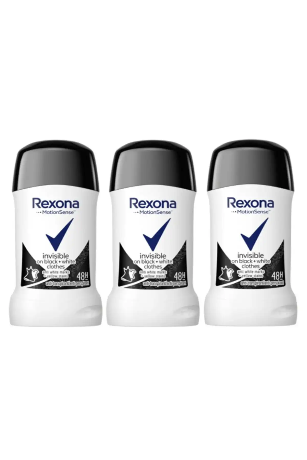 Rexona Motion Sense Invisible: Siyah ve Beyaz Kıyafetler için 48 Saat Koruma Sağlayan Deodorant