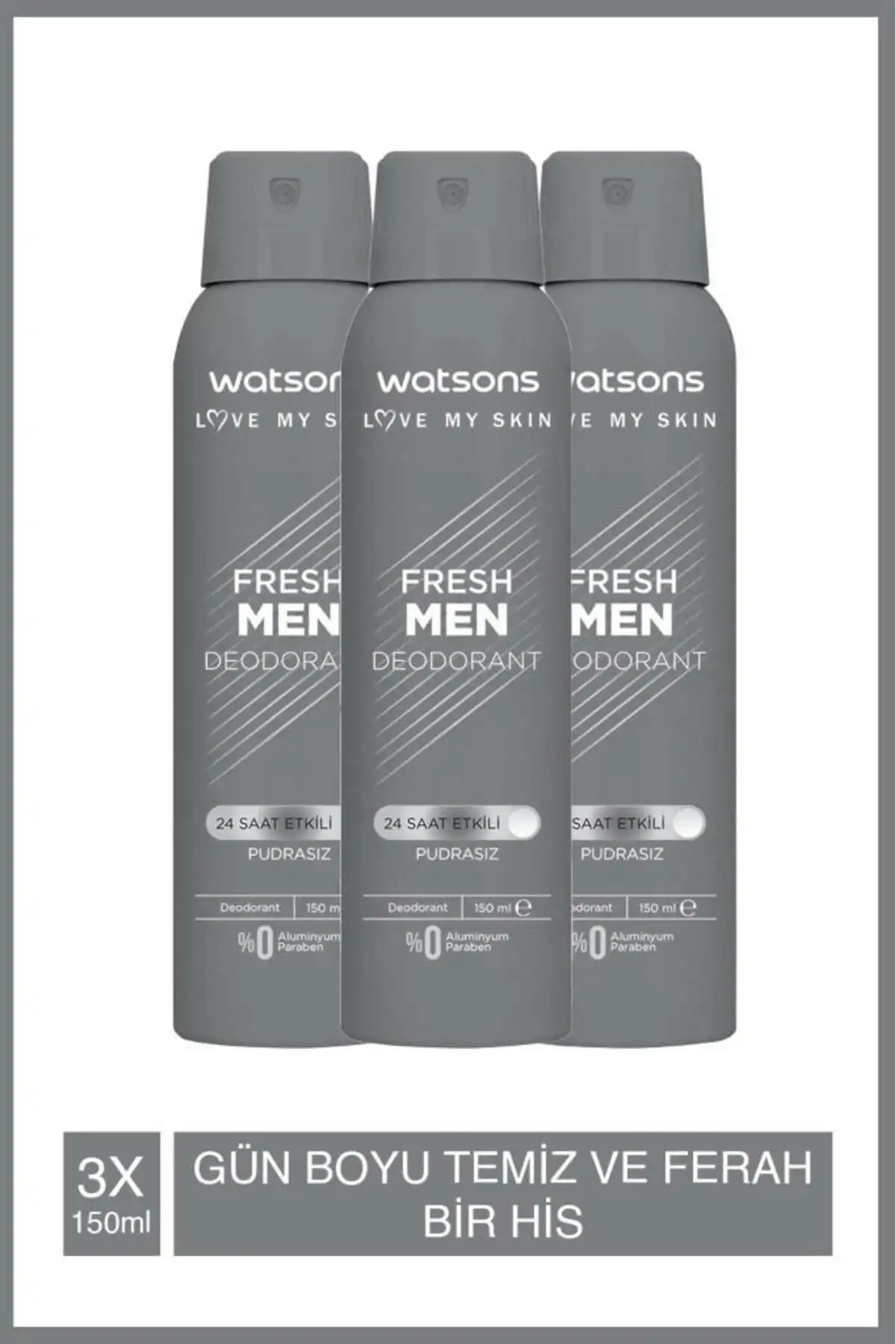 Watsons Fresh Men Pudrasız Deodorant Sprey: Tazelik ve Konfor İçin İdeal Seçim