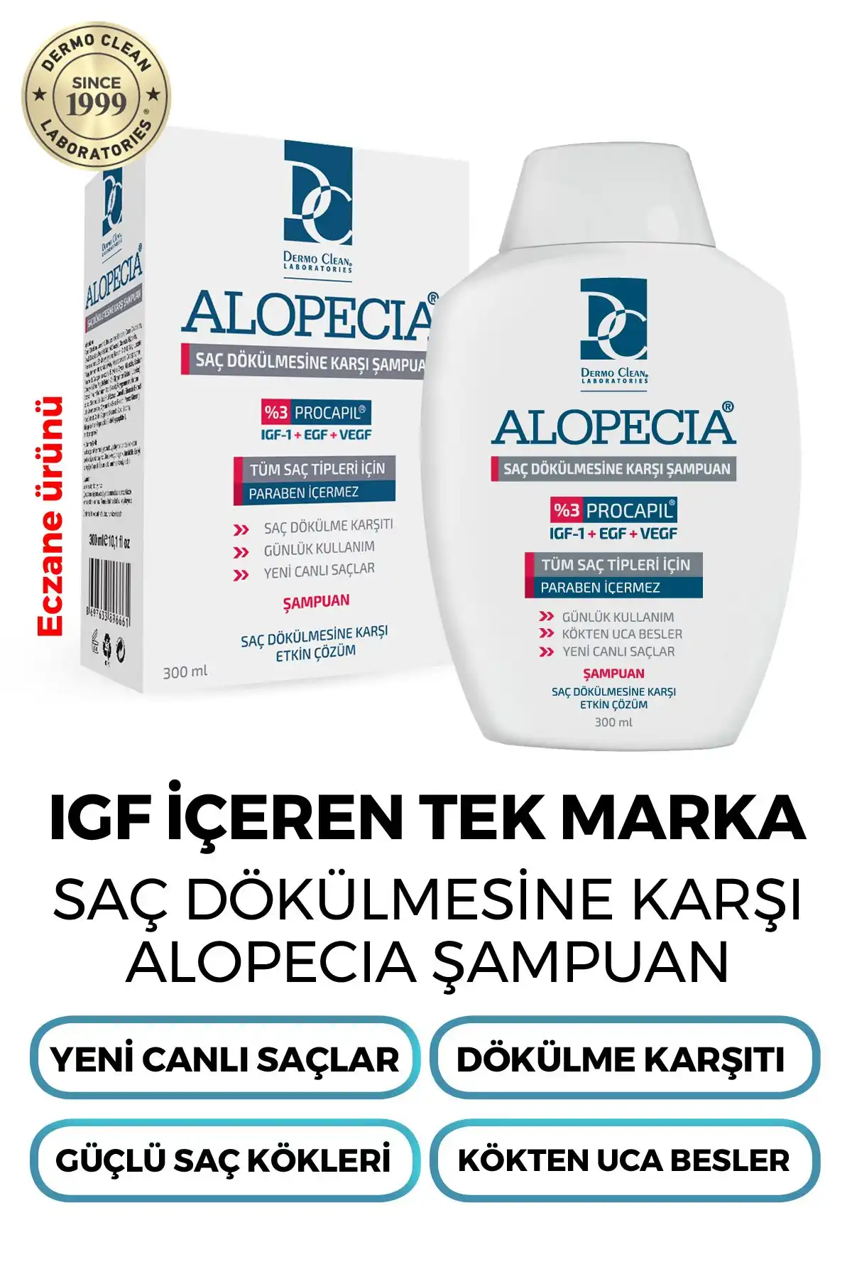 Alopecia Procapil ve IGF İçerikli Etkili Saç Dökülmesine Karşı Şampuan