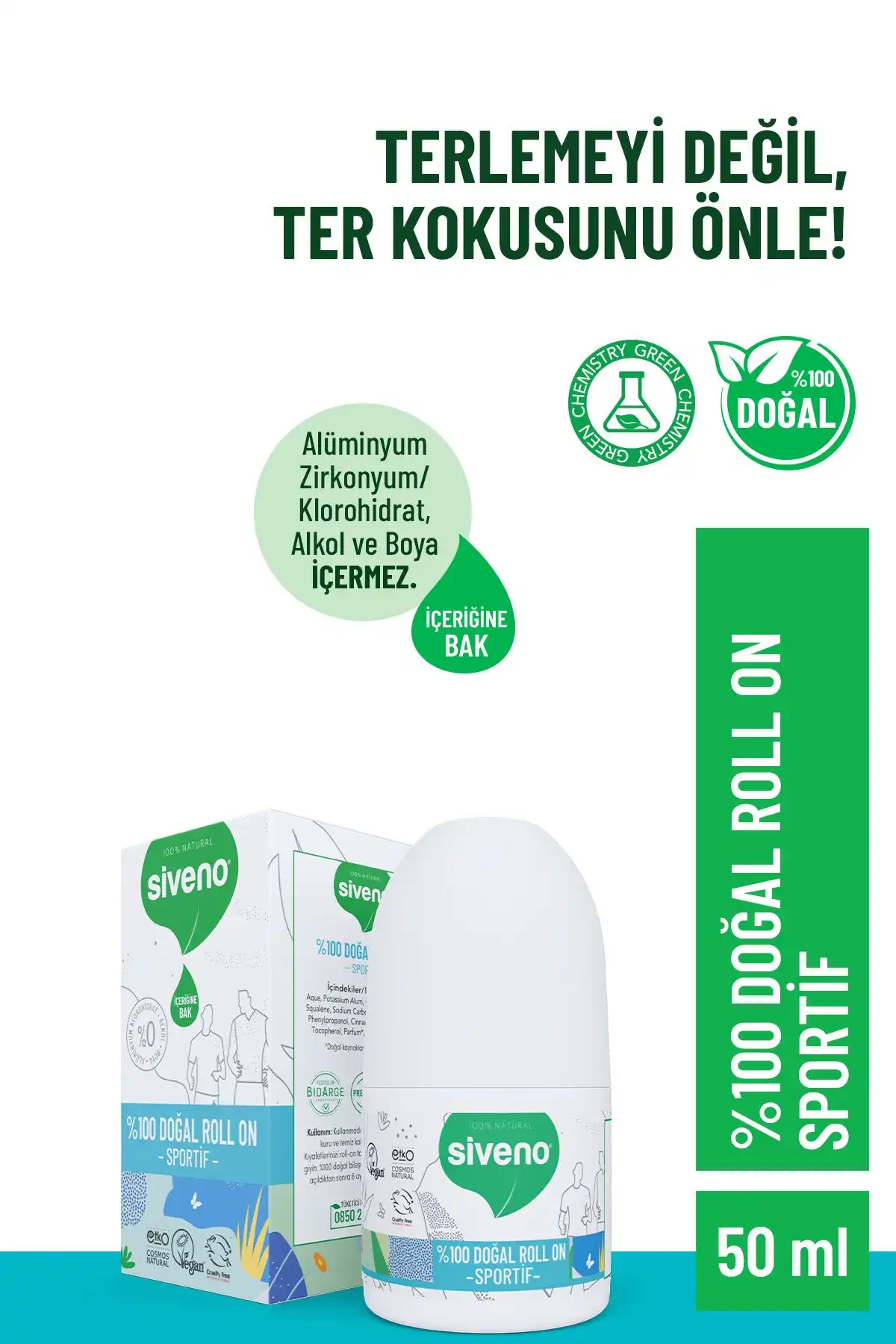 Siveno %100 Doğal Roll-on: Sporcular İçin Güvenli ve Etkili Deodorant