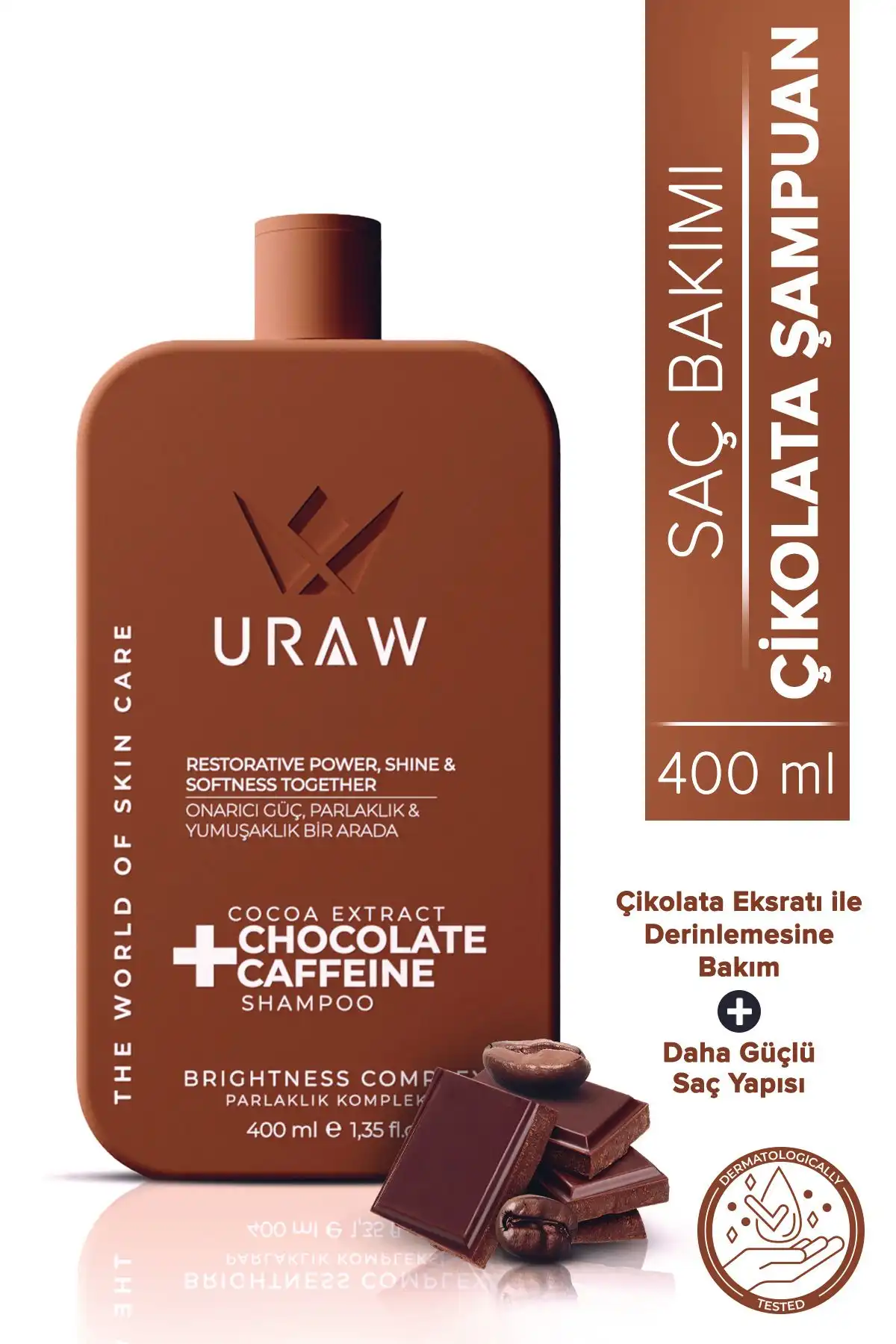 Uraw Chocolate Caffeine Şampuan: Doğal İçerikle Saç Güçlendirici Kompozisyon
