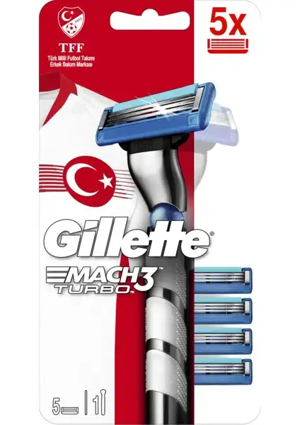 Gillette Mach3 Turbo Tıraş Makinesi ve 5 Yedek Bıçak Tanıtımı