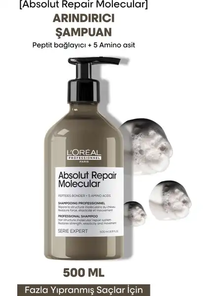 L'Oréal Professionnel Absolut Repair: Yıpranmış Saçlar İçin Moleküler Şampuan