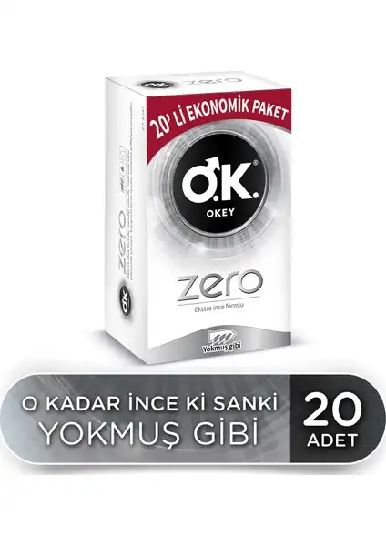 Okey Zero 20'li Prezervatif: Ekonomik ve Yüksek Duyarlılık Sunuyor