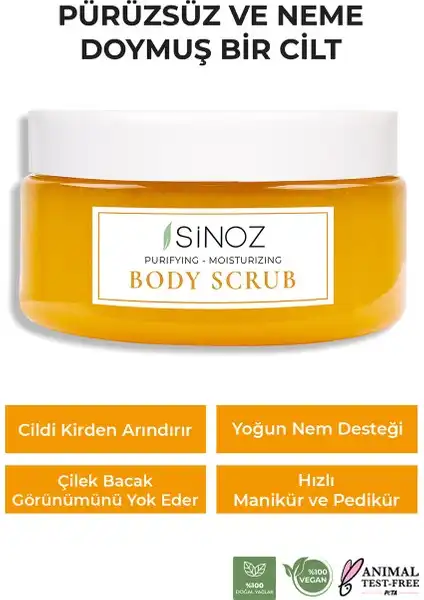 Sinoz Body Scrub: Besleyici ve Nemlendirici Vücut Peelingi Özellikleri