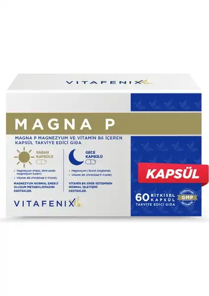 Vitafenix Magna P Gece Gündüz Kapsül: Magnezyum Takviyesi