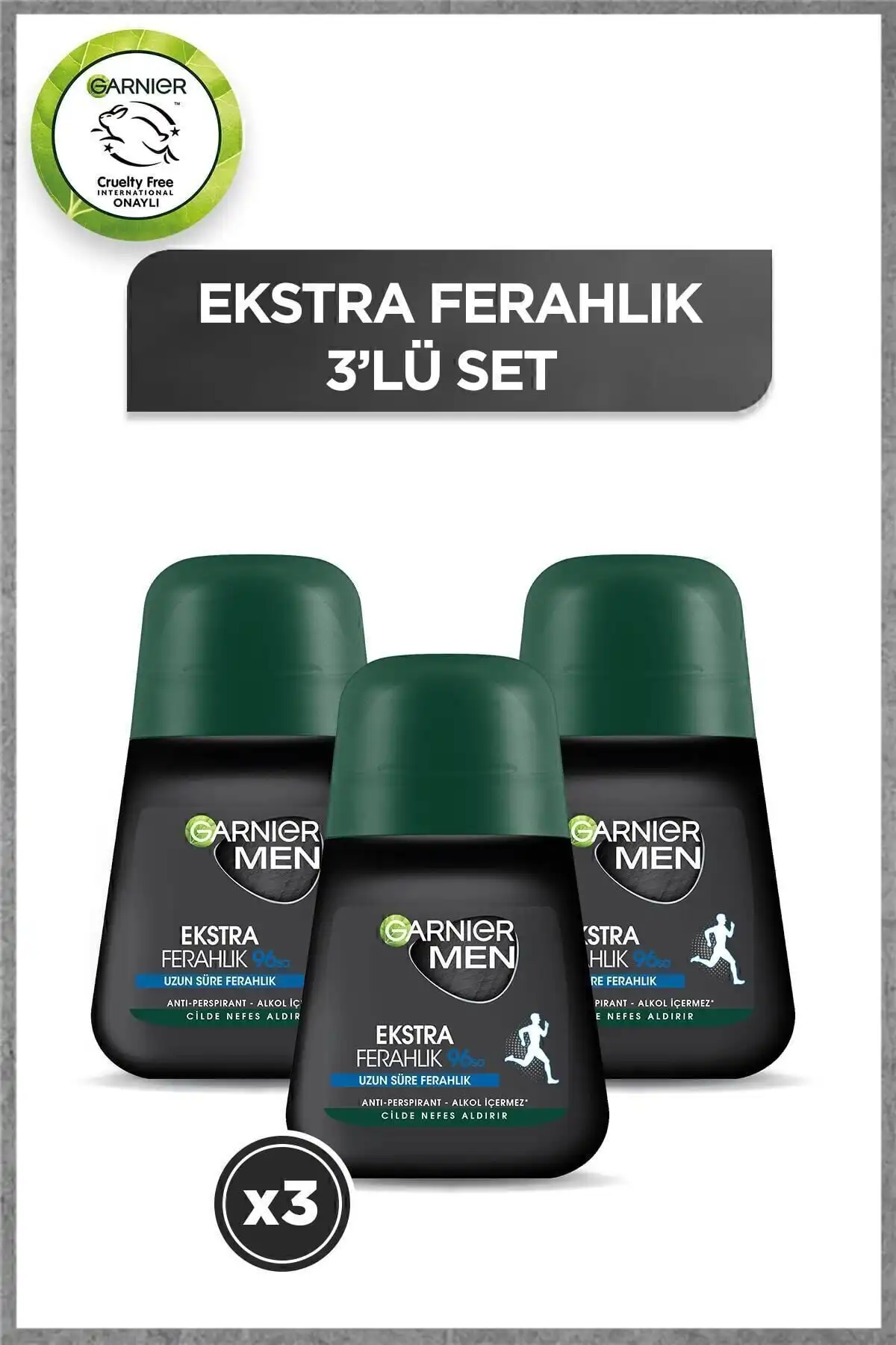 Garnier 3'lü Men Ekstra Ferahlık Roll-on Seti ile Gün Boyu Tazelik