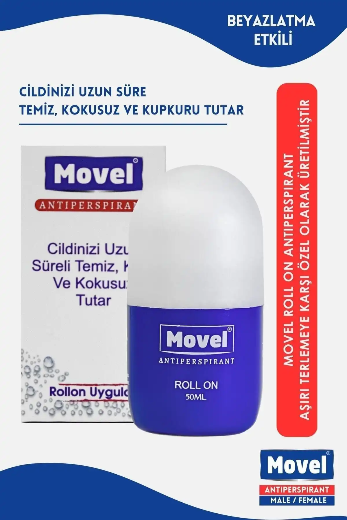 Movel Roll On: Dermatolojik Olarak Onaylı Güçlü Ter Önleyici ve Nemlendirici Ürün