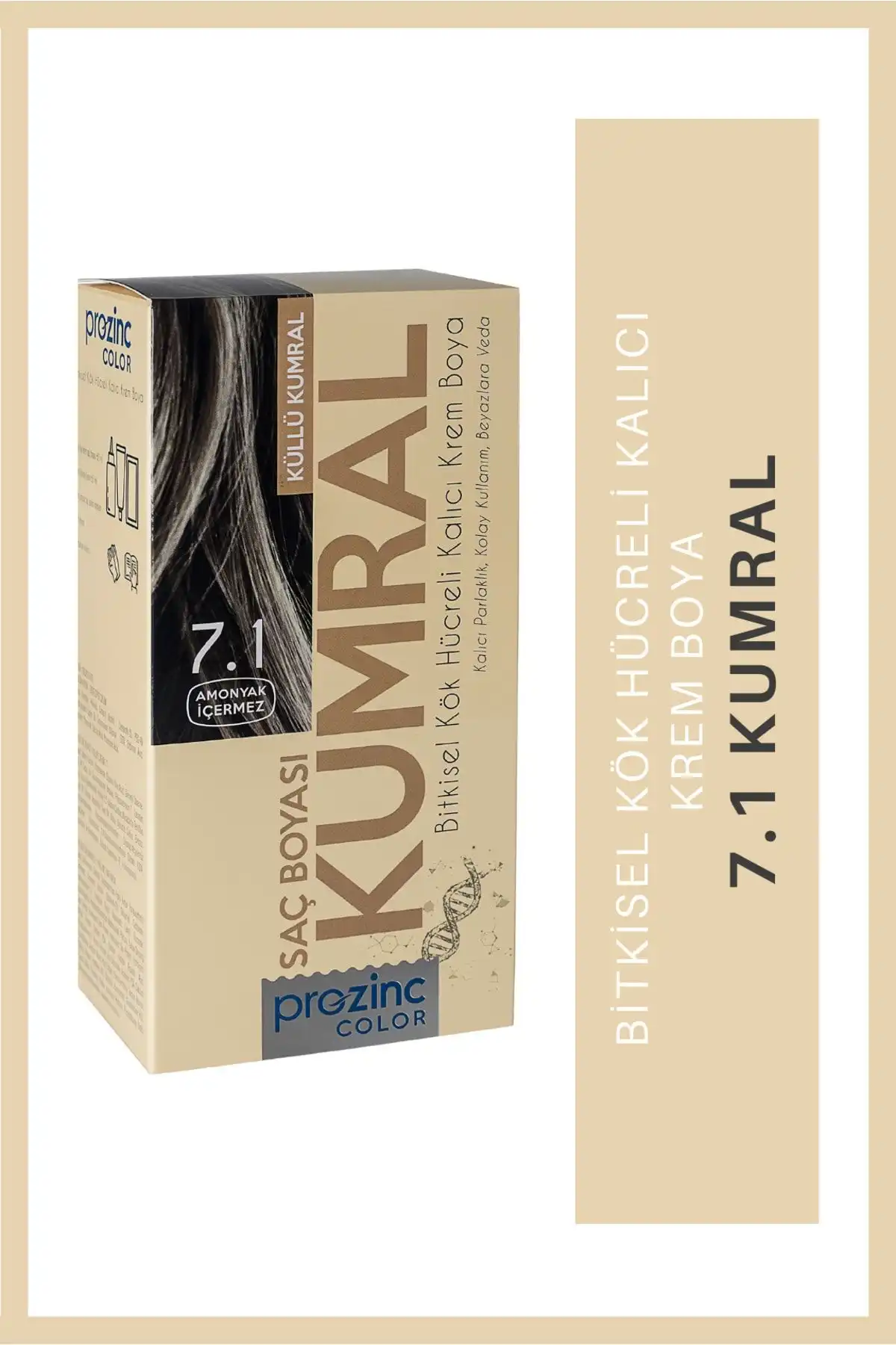 Prozinc Color 7.1 Kumral: Amonyaksız Bitkisel Kalıcı Saç Boyası Özellikleri