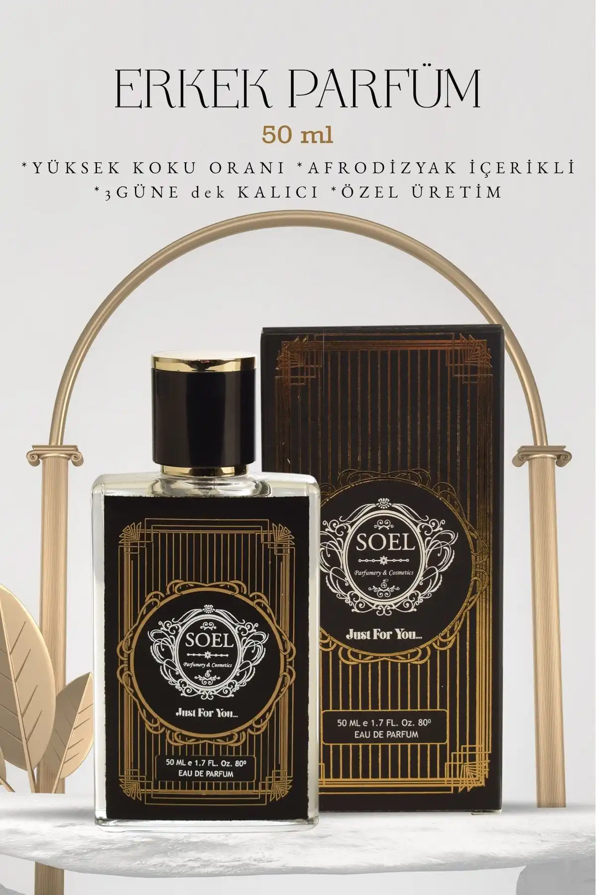 Soel Parfüm Erkek 50ml EDP: Şık Tasarım ve Kalıcı Odunsu Koku