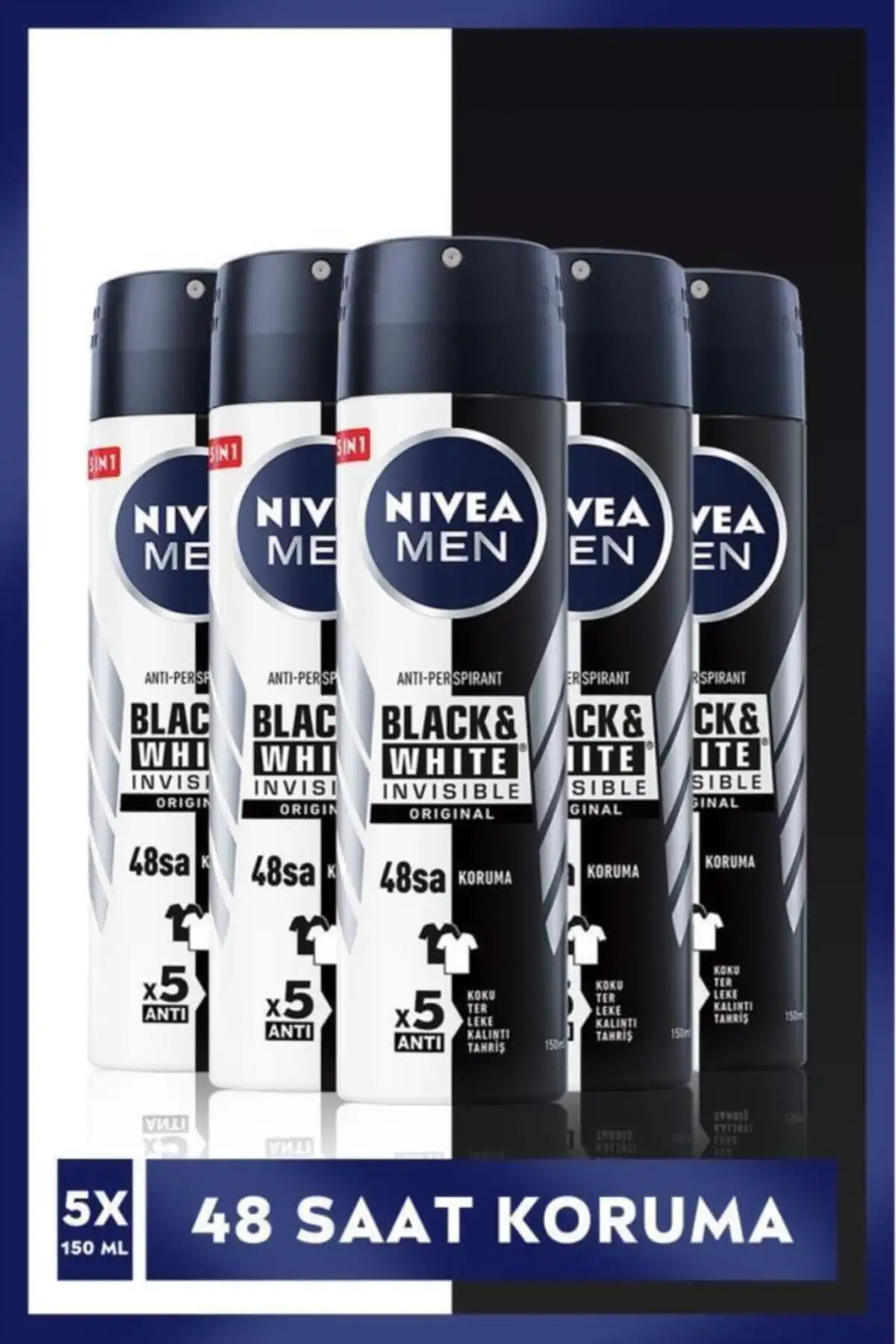 NIVEA Men Black&White Invisible Deodorant: Kalıcılığı ve Güvenilir Koruma