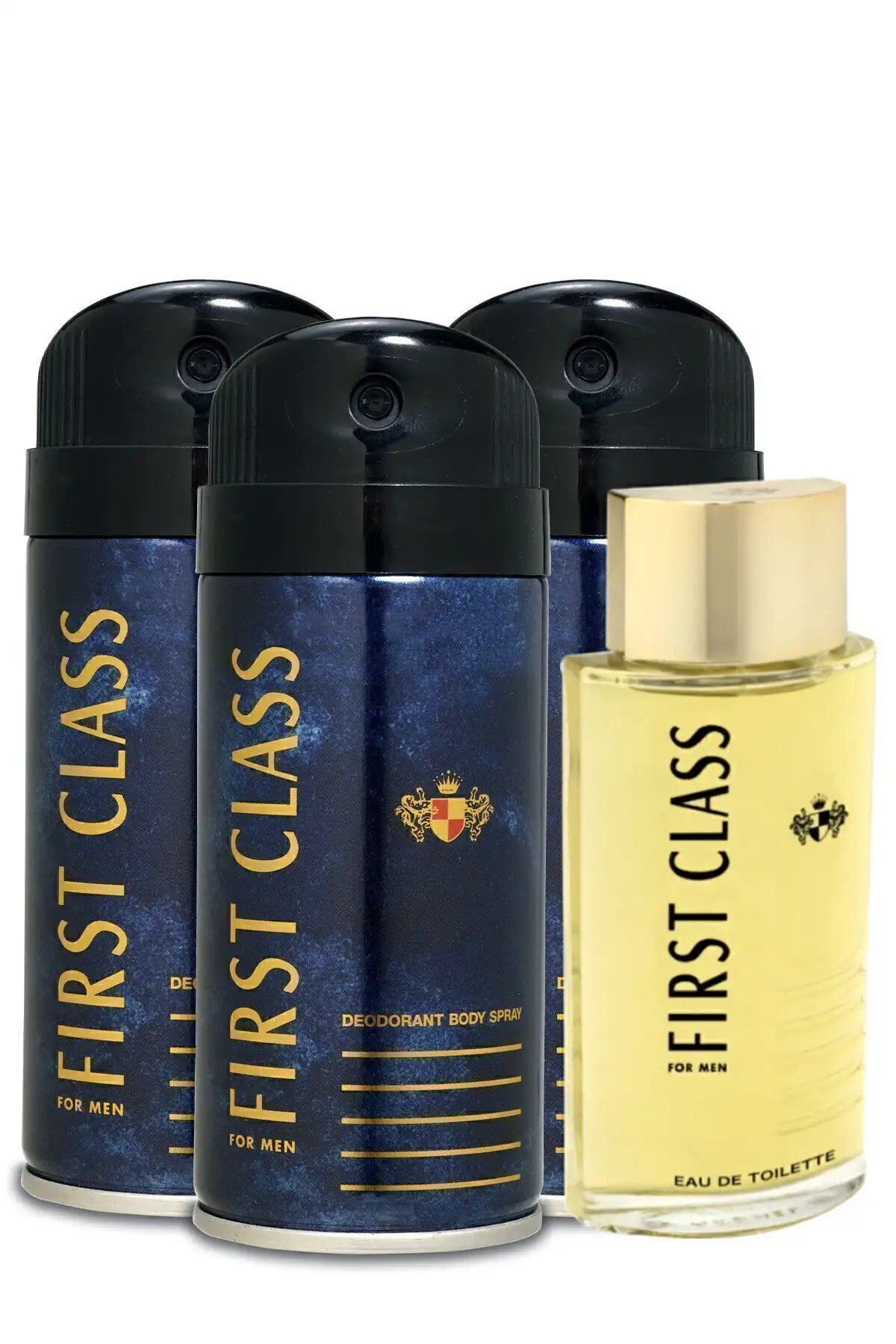 First Class EDT Erkek Parfüm ve Deodorant Seti: Kalıcılık ve Ferahlık Sunuyor