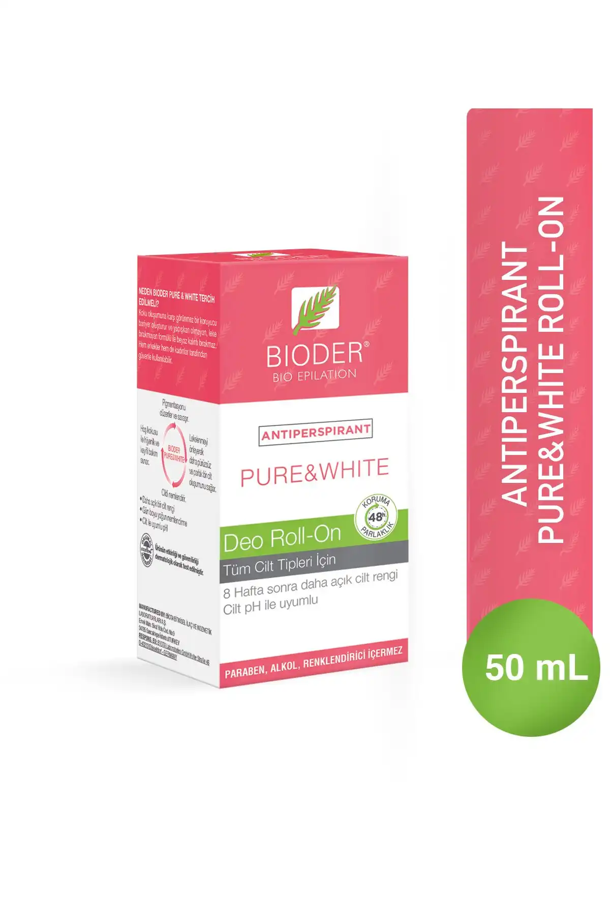 Bioder Pure & White Roll-On: Etkili Terleme Önleyici ve Koltuk Altı Beyazlatıcı Ürün