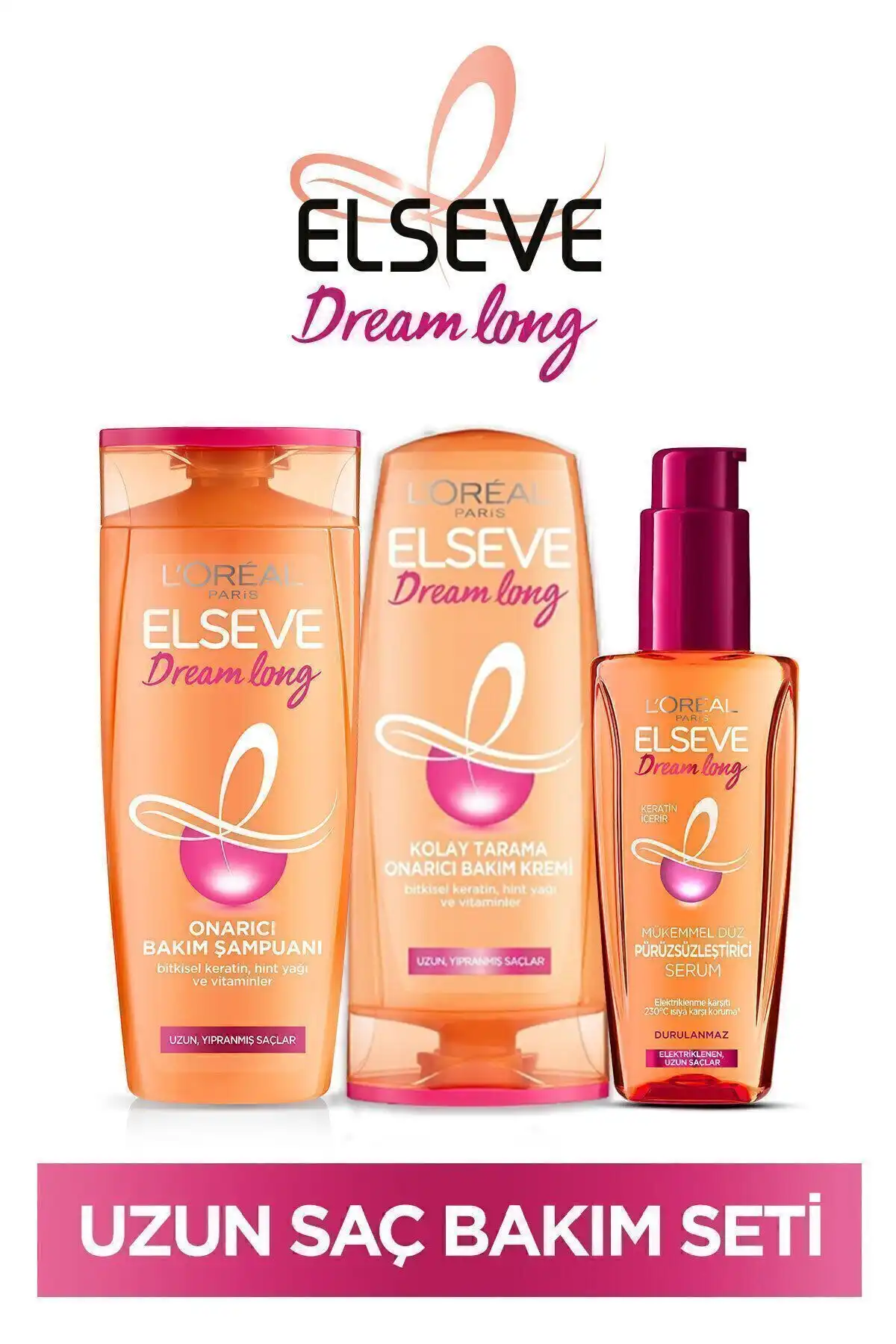 Elseve Dream Long Onarıcı Bakım Seti ile Uzun ve Sağlıklı Saçlara Kavuşun