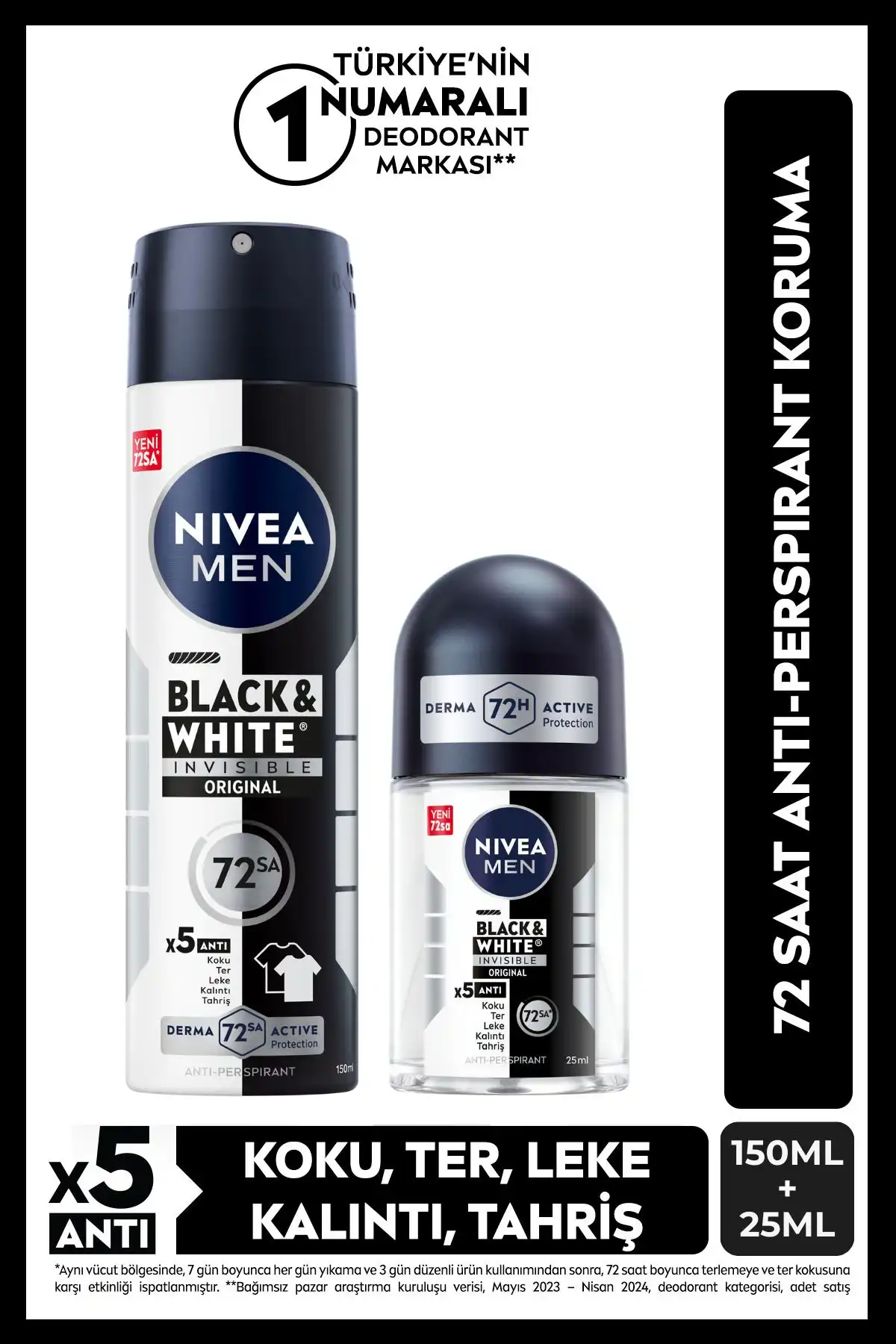 NIVEA MEN Erkek Sprey Deodorant Black&White Invisible Özellikleri ve Yorumları