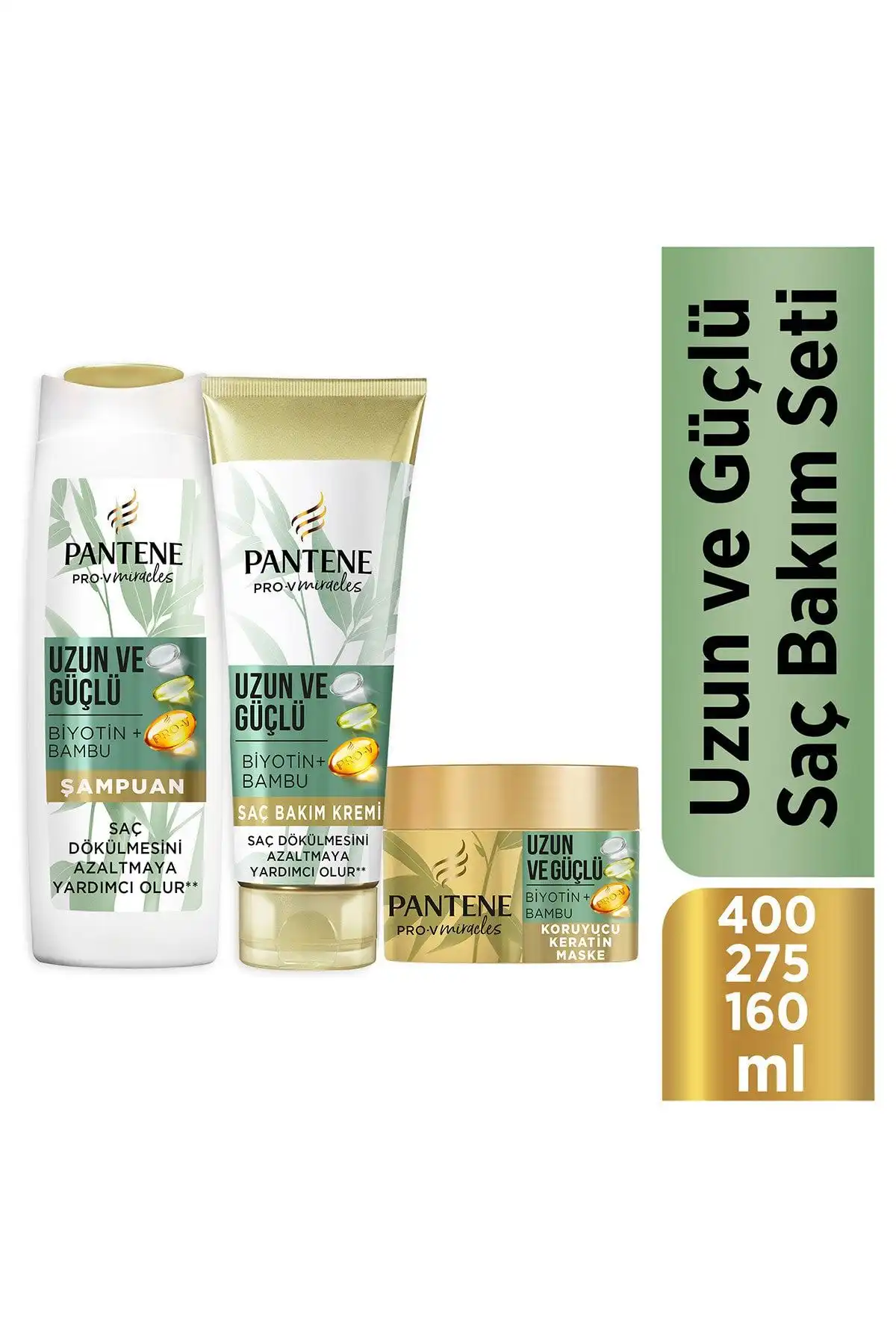 Pantene Uzun ve Güçlü Bambu ve Biotinli Saç Bakım Seti ile Sağlıklı Saçlar