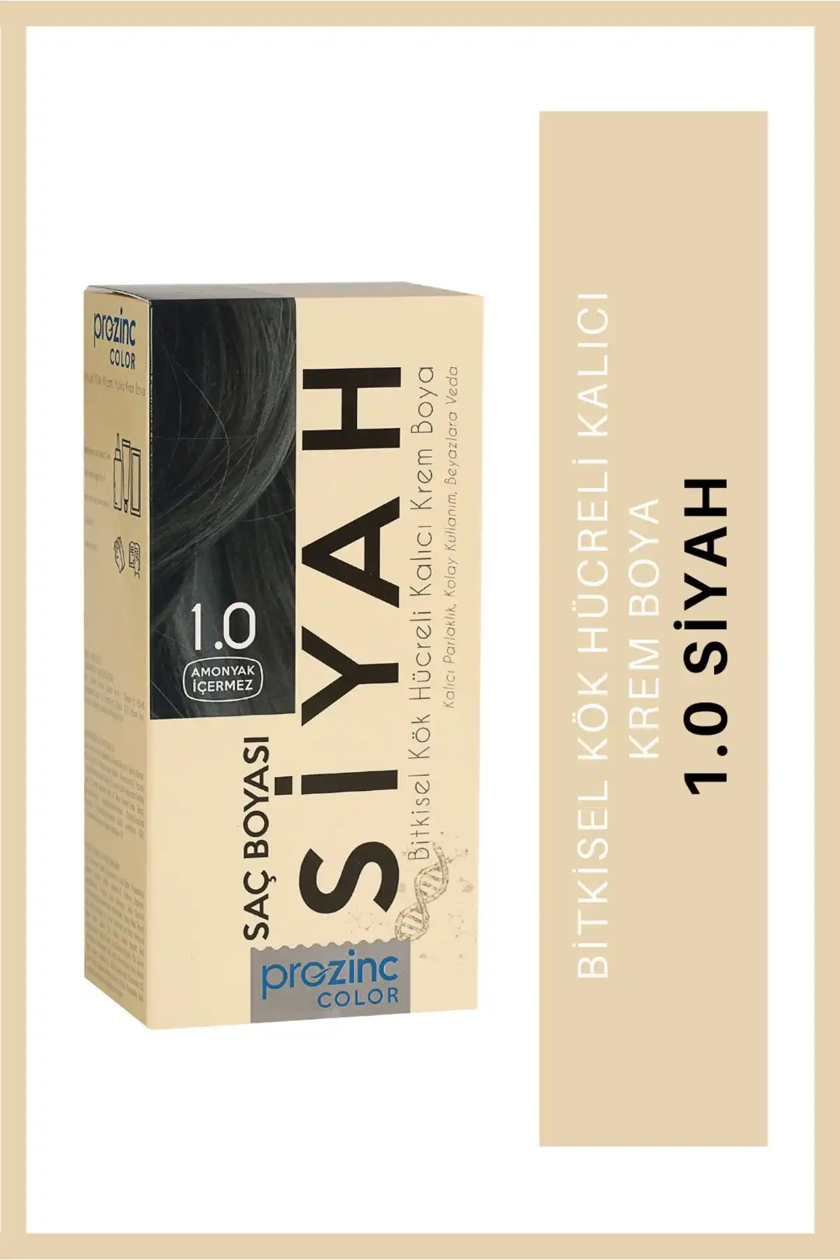 Prozinc Color 1.0 Siyah: Amonyaksız, Bitkisel İçerikli Kalıcı Saç Boyası