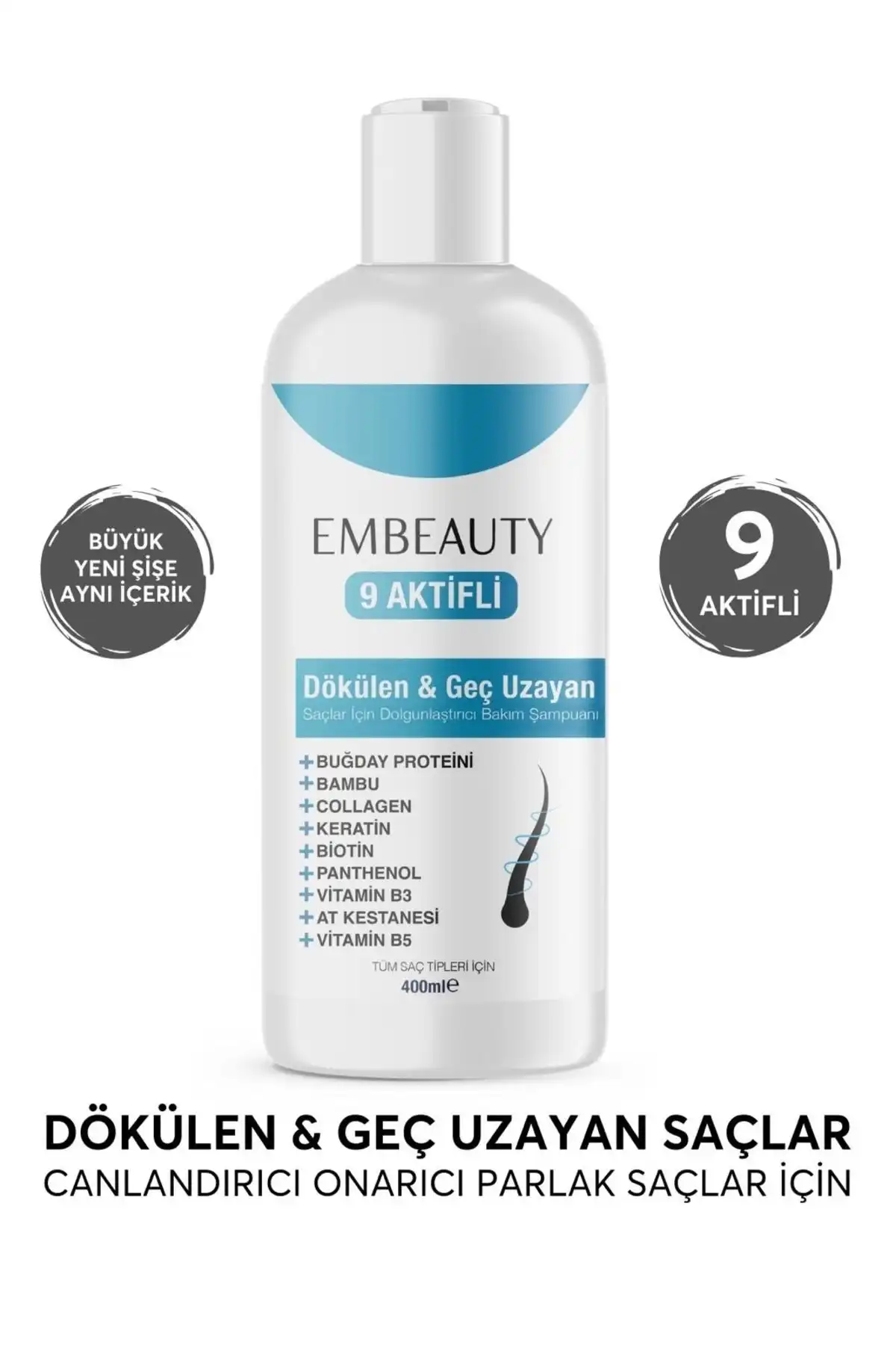 Embeauty Kolajen ve Keratin Şampuan ile Saç Dökülmesine Karşı Etkili Çözüm