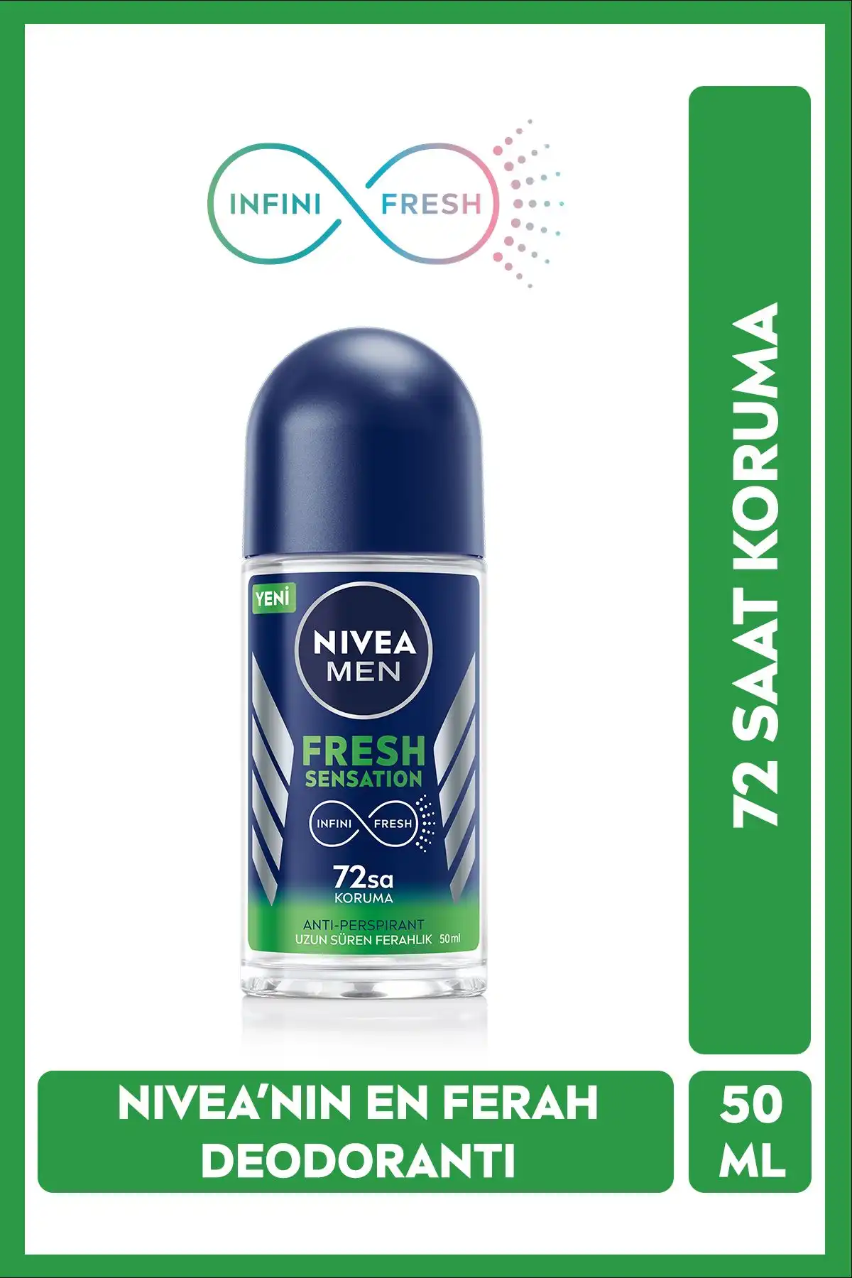 NIVEA Men Fresh Sensation Roll-on Deodorant ile Gün Boyu Ferahlık ve Koruma