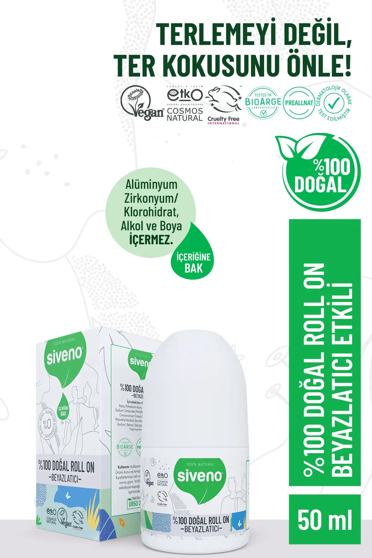 Siveno %100 Doğal Roll-on Beyazlatıcı Etkili Deodorant İncelemesi
