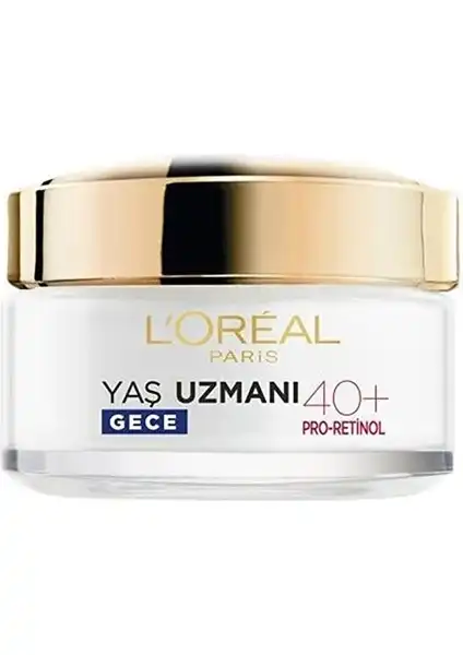 L'Oréal Paris Yaş Uzmanı 40+ Sıkılaştırıcı Gece Kremi İncelemesi ve Özellikleri