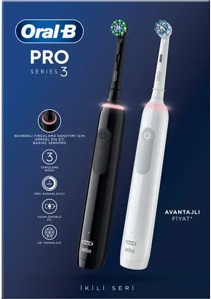 Oral-B Pro 3 - 3900 Elektrikli Diş Fırçası Seti ile Ağız Sağlığınızı Koruyun
