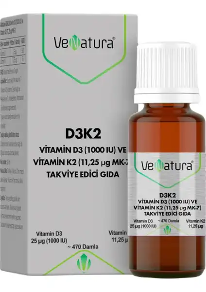 Venatura D3K2 Takviye Edici Gıda ile Sağlıklı Yaşam Destekleyin