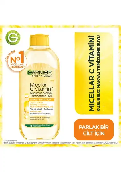 Garnier Micellar C Vitamini Makyaj Temizleme Suyu 400ml: Etkili Cilt Bakımı