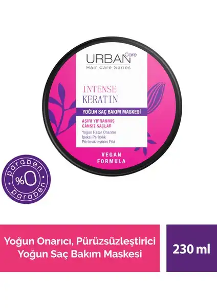Intense Keratin Aşırı Yıpranmış Saçlar İçin Yoğun Bakım Maskesi