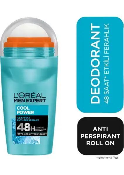 L'Oréal Paris Men Expert Cool Power Roll-On: 48 Saat Koruma ve Ferahlatıcı Etki