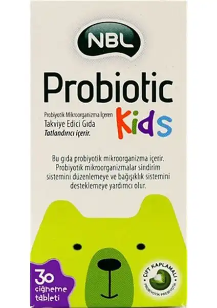 NBL Probiotic Kids 30 Çiğneme Tableti: Çocuklar İçin Sağlıklı Probiyotik