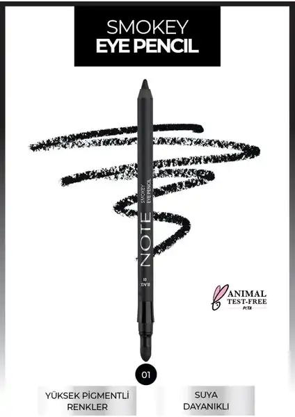Note Smoky Eye Aplikatörlü Göz Kalemi 01 Black - Siyah Ürün İncelemesi