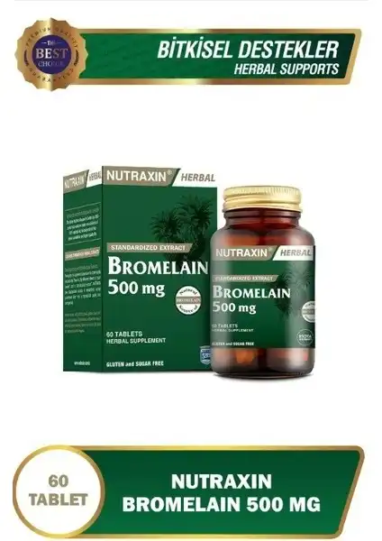 Nutraxin Bromelain 500 mg: Sindirim Sistemi Desteği Sağlayan Takviye