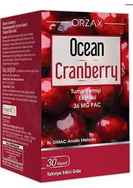 Orzax Ocean Cranberry Turna Yemişi: Doğal Sağlık Destekleyici Kapsüller