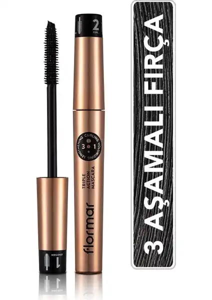 Flormar Triple Action Uzun-Kıvrık-Hacimli Maskara ile Gözlerinizi Vurgulayın
