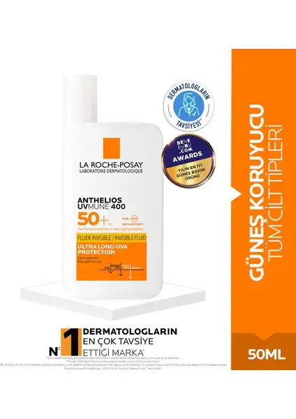 La Roche Posay Anthelios Uvmune 400 SPF 50+: Hassas Ciltler İçin Güneş Kremi