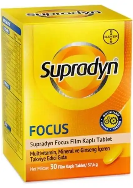 Supradyn Focus: Enerji ve Odaklanma Desteği Sunan Multivitamin Takviyesi