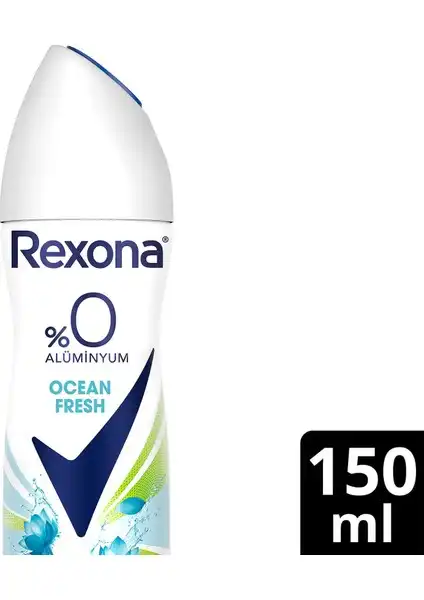 Rexona Kadın Sprey Deodorant Ocean Fresh %0 Alüminyum ile Ferahlık