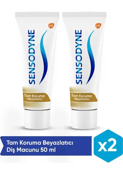 Sensodyne Tam Koruma Diş Macunu 50 ml x 2'li Set ile Diş Sağlığınızı Koruyun