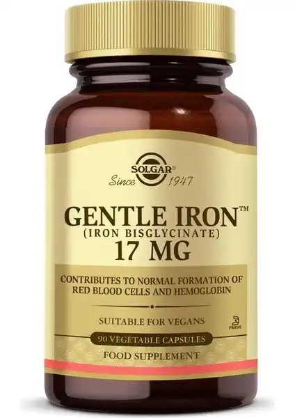 Solgar Gentle Iron 17 Mg 90 Kapsül: Etkili Demir Takviyesi Açıklaması