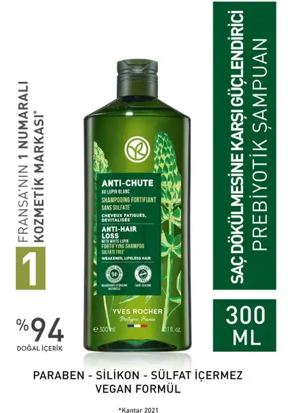Yves Rocher Saç Dökülmesine Karşı Güçlendirici Prebiyotik Şampuan