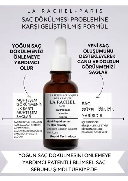 La Rachel-Paris Patentli Saç Serumu: Saç Dökülmesine Çözüm Sunuyor
