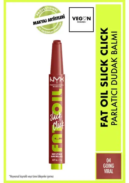NYX Fat Oil Slick Click: 12 Saat Kalıcı Nemlendirici Dudak Balmı