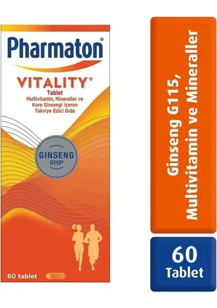 Pharmaton Vitality 60 Tablet: Ginseng G115 ile Multivitamin Desteği