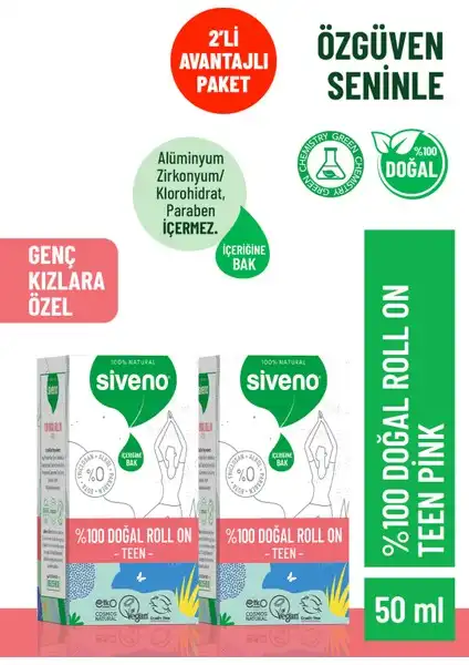 Siveno %100 Doğal Roll-On Deodorant: Genç Kızlar için Cilt Sağlığı