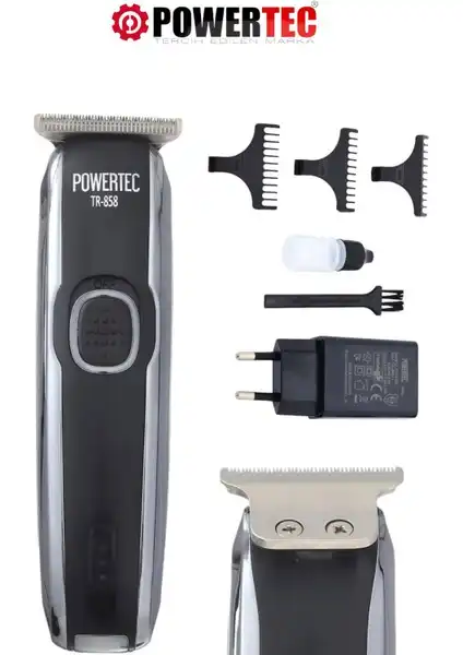 Powertec TR-858: Profesyonel USB Şarjlı Tıraş Makinesi Özellikleri
